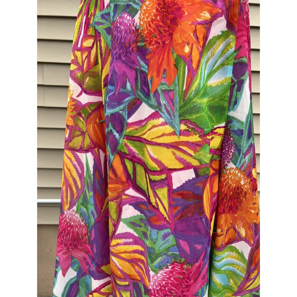 Ralph Lauren flower women skirt flare size 10 multicolored A000279 - Picture 5 of 8